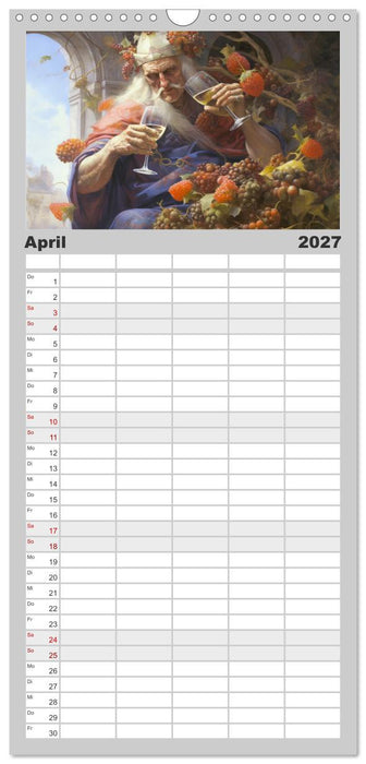 Götter der Antike. Inspiriert von den Bewohnern des Olymp (CALVENDO Familienplaner 2027)