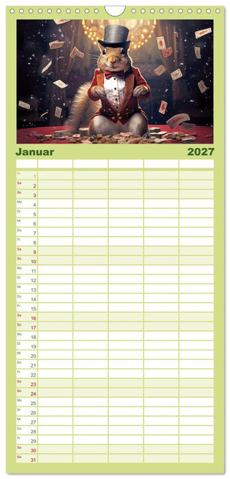 Eichhörnchen im Erlebnishunger (CALVENDO Familienplaner 2027)