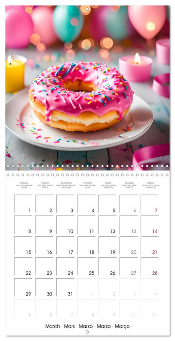 Happy birthday with ai donuts (CALVENDO Monthly Calendar 2027)