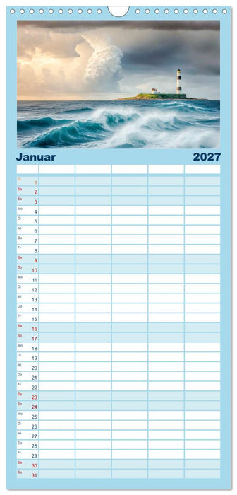 Nach Hause finden, die Leuchttürme (CALVENDO Familienplaner 2027)