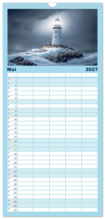Nach Hause finden, die Leuchttürme (CALVENDO Familienplaner 2027)