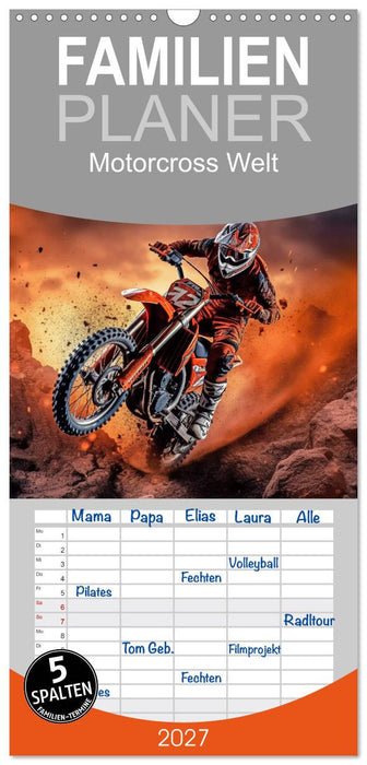Motorcross Welt (CALVENDO Familienplaner 2027)