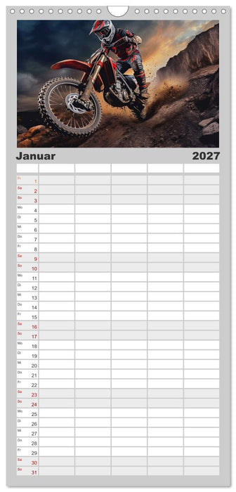 Motorcross Welt (CALVENDO Familienplaner 2027)