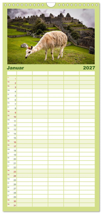 Unter Lamas und Alpakas (CALVENDO Familienplaner 2027)