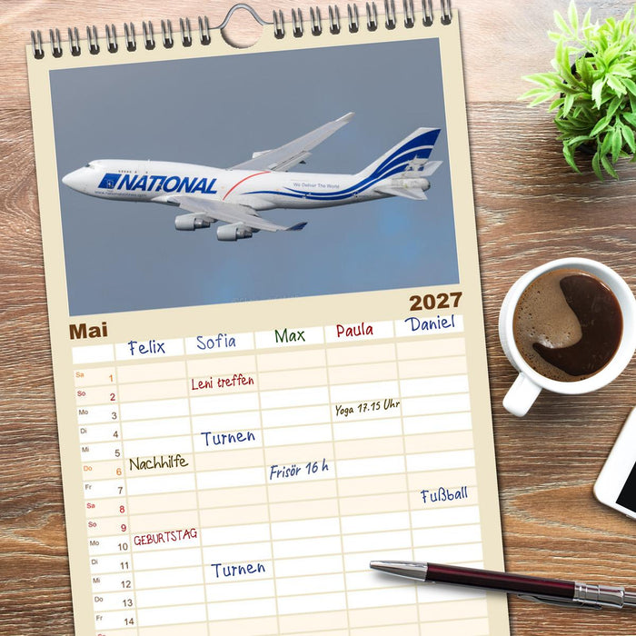 Boeing 747 Kalender (CALVENDO Familienplaner 2027)
