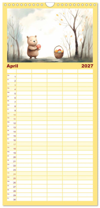 Bärige Illustrationen (CALVENDO Familienplaner 2027)