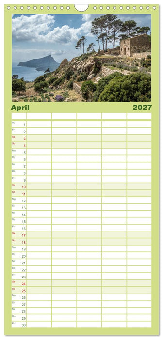 Mallorcas faszinierende Bergwelt (CALVENDO Familienplaner 2027)