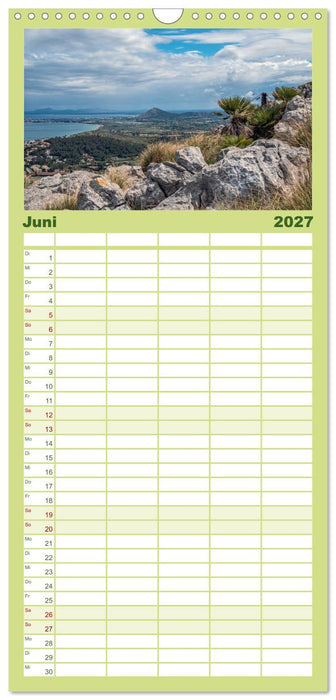 Mallorcas faszinierende Bergwelt (CALVENDO Familienplaner 2027)