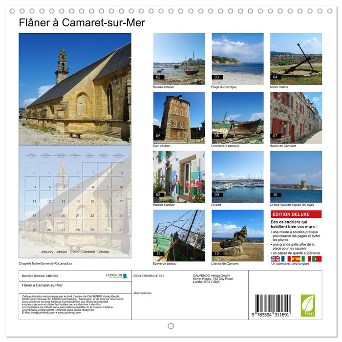 Flâner à Camaret-sur-Mer (CALVENDO Calendrier mensuel 2027)