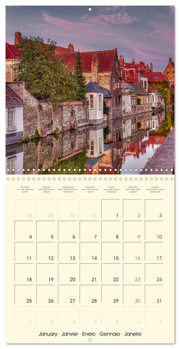 Gand et Bruges au crépuscule (CALVENDO Calendrier mensuel 2027)