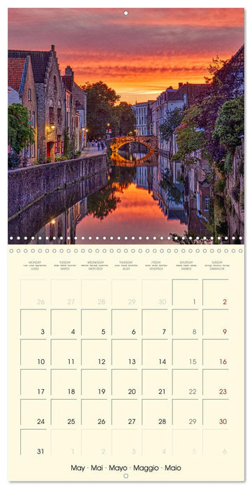 Gand et Bruges au crépuscule (CALVENDO Calendrier mensuel 2027)