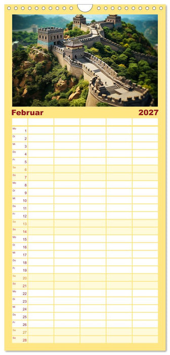 Urlaub in Miniatur (CALVENDO Familienplaner 2027)