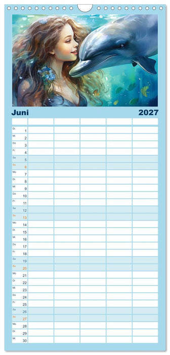 Liebliche Meerjungfrauen (CALVENDO Familienplaner 2027)