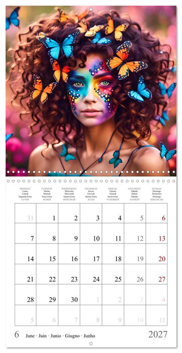 Facial colours - Artistic AI portraits (CALVENDO Monthly Calendar 2027)