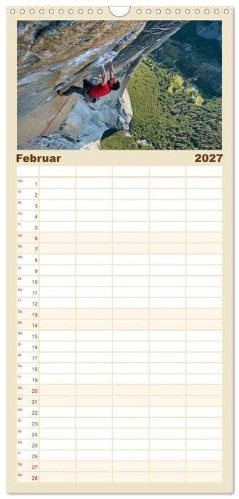Vertikale Freiheit (CALVENDO Familienplaner 2027)