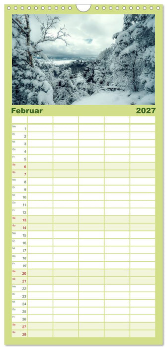 Naturparadies Sächsische Schweiz (CALVENDO Familienplaner 2027)