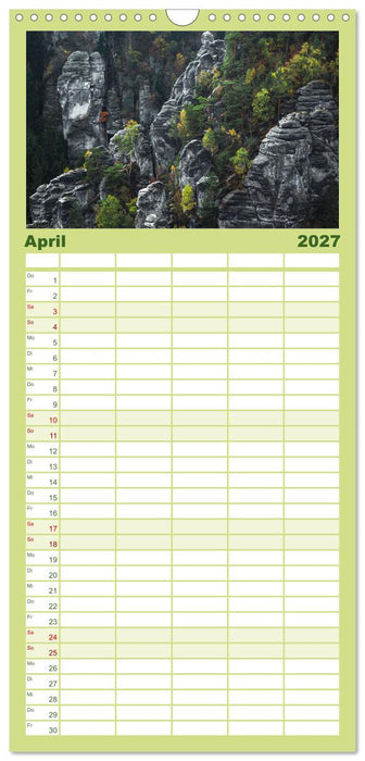 Naturparadies Sächsische Schweiz (CALVENDO Familienplaner 2027)
