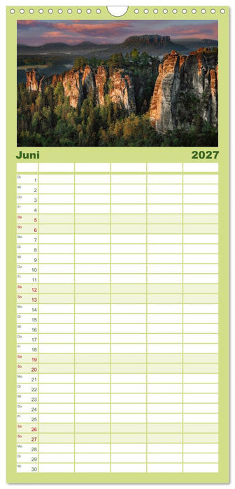 Naturparadies Sächsische Schweiz (CALVENDO Familienplaner 2027)