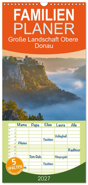 Große Landschaft Obere Donau (CALVENDO Familienplaner 2027)