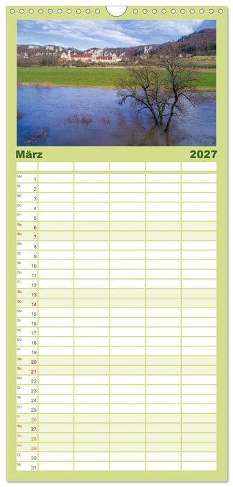 Große Landschaft Obere Donau (CALVENDO Familienplaner 2027)