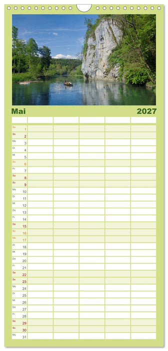 Große Landschaft Obere Donau (CALVENDO Familienplaner 2027)