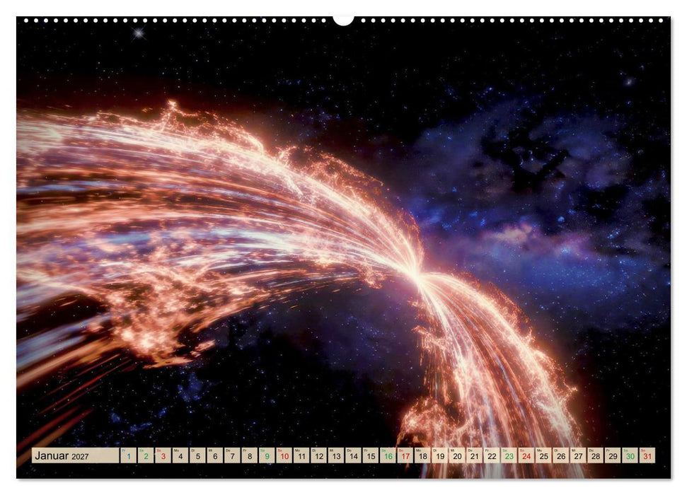Vom Weltall inspiriert - Mega Flares (CALVENDO Premium Wandkalender 2027)