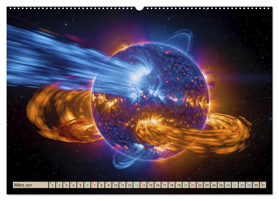 Vom Weltall inspiriert - Mega Flares (CALVENDO Premium Wandkalender 2027)