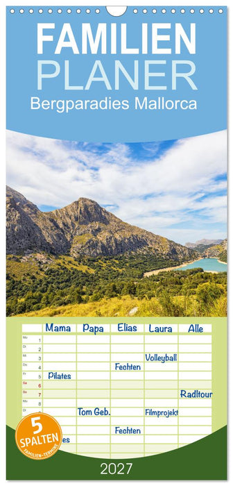 Bergparadies Mallorca (CALVENDO Familienplaner 2027)