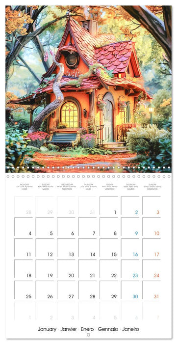 Cabanes féeriques (CALVENDO Calendrier mensuel 2027)