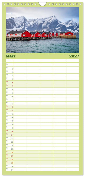 Lofoten - Eine Reise durch Nordnorwegen (CALVENDO Familienplaner 2027)