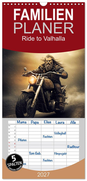 Ride to Valhalla (CALVENDO Familienplaner 2027)