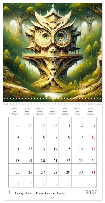 Habitat des chouettes (CALVENDO Calendrier mensuel 2027)