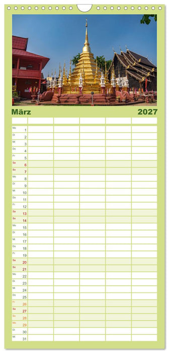 Thailand - Chiang Mai (CALVENDO Familienplaner 2027)