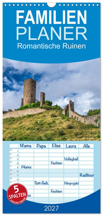 Romantische Ruinen (CALVENDO Familienplaner 2027)
