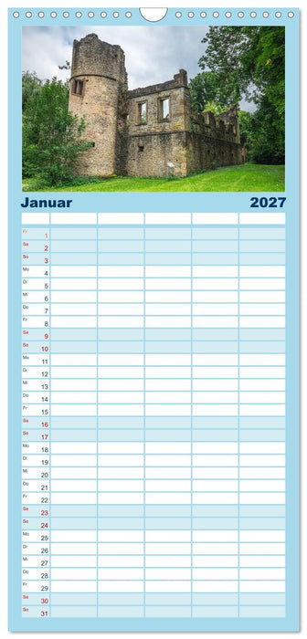 Romantische Ruinen (CALVENDO Familienplaner 2027)