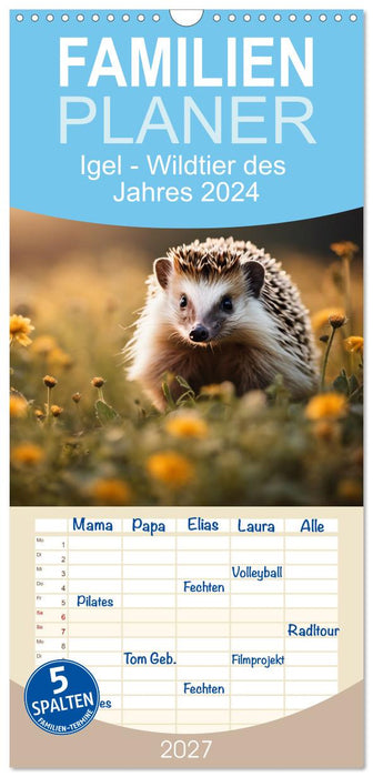 Igel - Wildtier des Jahres 2024 (CALVENDO Familienplaner 2027)