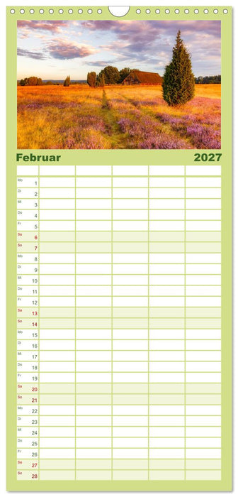 Romantische Heideblüte (CALVENDO Familienplaner 2027)