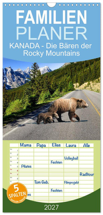 KANADA - Die Bären der Rocky Mountains (CALVENDO Familienplaner 2027)