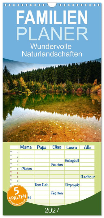 Wundervolle Naturlandschaften (CALVENDO Familienplaner 2027)