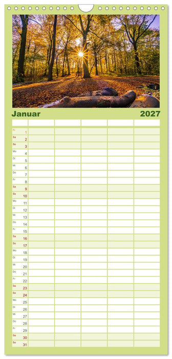 Wundervolle Naturlandschaften (CALVENDO Familienplaner 2027)