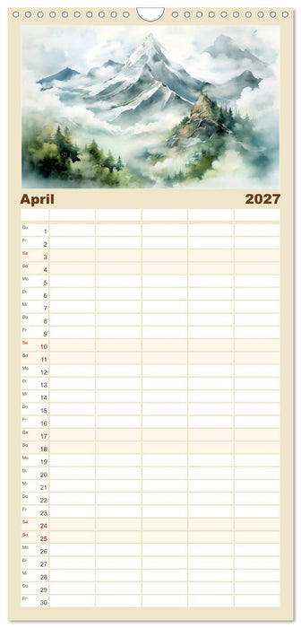 Die Magie der Bergwelt (CALVENDO Familienplaner 2027)