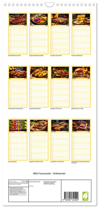 BBQ Feuerzauber - Grillkalender (CALVENDO Familienplaner 2027)
