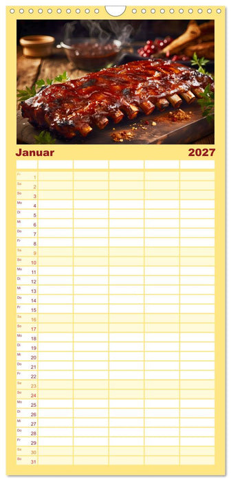 BBQ Feuerzauber - Grillkalender (CALVENDO Familienplaner 2027)