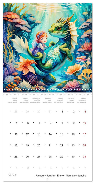 Aventures de sirènes (CALVENDO Calendrier mensuel 2027)