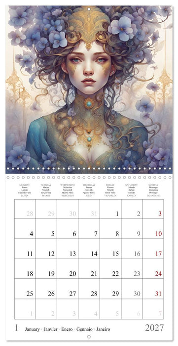 Beautés florales (CALVENDO Calendrier mensuel 2027)