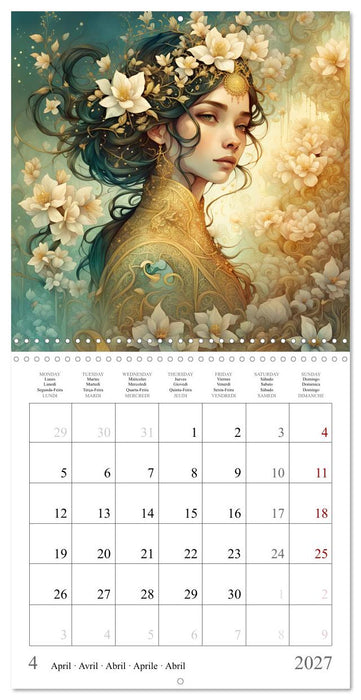 Beautés florales (CALVENDO Calendrier mensuel 2027)