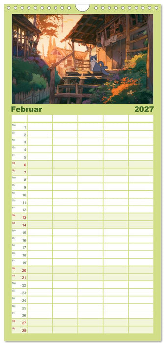 Zauberhafte Anime Welt (CALVENDO Familienplaner 2027)