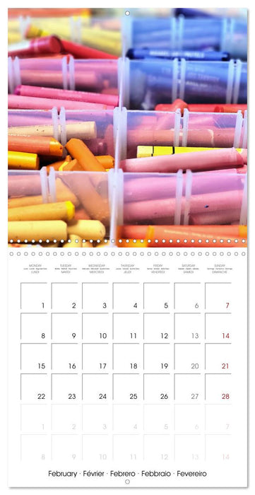 Painting makes you happy - Colourful art material in portrait (CALVENDO Monthly Calendar 2027)