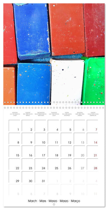 Painting makes you happy - Colourful art material in portrait (CALVENDO Monthly Calendar 2027)