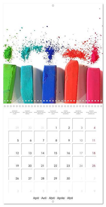 Painting makes you happy - Colourful art material in portrait (CALVENDO Monthly Calendar 2027)
